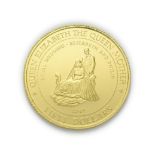 Jamaica, 1995 Gold Proof 50 Dollars. 7.78 g 14ct (.583) gold. Obv: Coat of arms of Jamica. Rev: