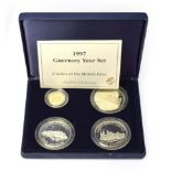 Guernsey, 1997 Silver Proof 'Castles of the British Isles' 4-Coin Set consisting of: 1997 silver