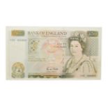 Great Britain, 1988 - 1991 Fifty Pounds, G.M. Gill signature, serial number: C25 826933. Olive green