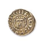 John, (1199 - 1216 A.D.) London Mint Penny. 1.35g, 19mm, 6h. Class 5b. Obv: Crowned bust of John