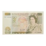 Great Britain, 1988 - 1991 Fifty Pounds, G.M. Gill signature, serial number: C25 826936. Olive green