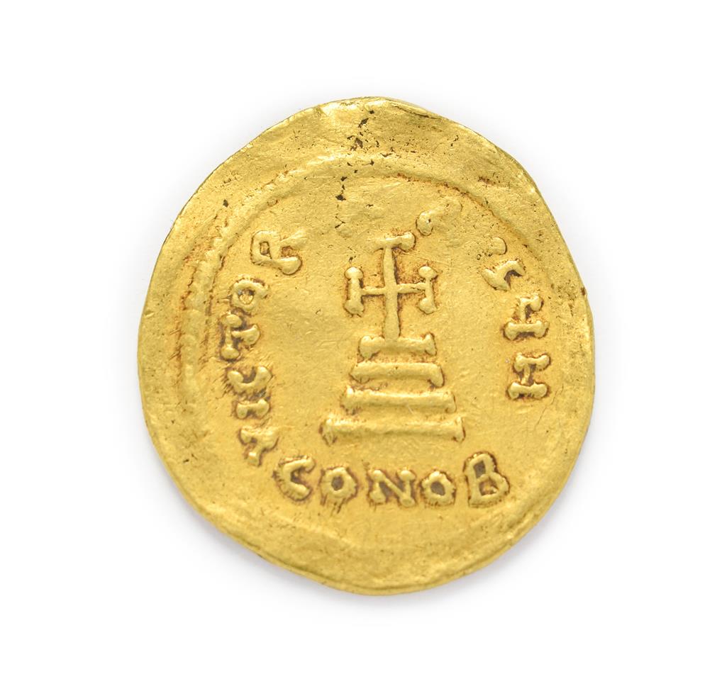 Byzantine, Heraclius, with Heraclius Constantine (610 - 641 A.D.), Gold Solidus. 4.45g, 22.9mm, - Image 2 of 2