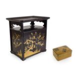 A Japanese Lacquer Table Cabinet, late,