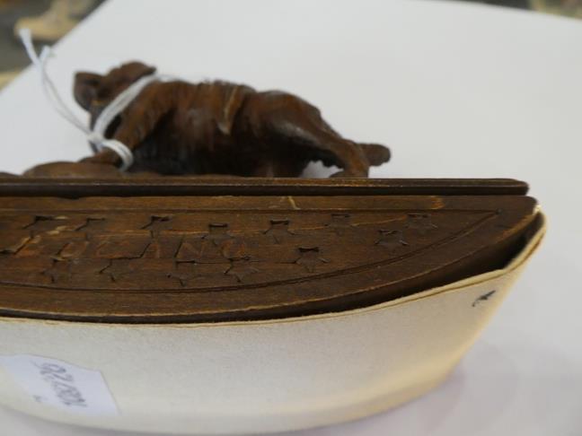 A Black Forest-Type Carved Oak Desk Blotter, early 20th century, in the form of a St Bernard, - Image 12 of 44