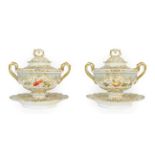 A Pair of Ridgway Porcelain Sauce Tureens and Covers, circa 1840,