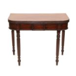 An Early 19th Century Mahogany D Shape Foldover Table, in the manner of Gillows,