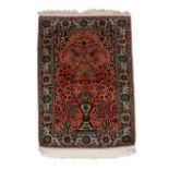 Kashmir Silk Prayer Rug,