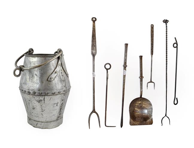 ~ A Steel Poker and Shovel, 18th century,