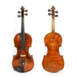 Violin 14 1/8'' one piece back labelled ''Alex Smillie, fecit Crosshill, Glasgow 1900 No.132''Has