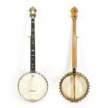 Clifford Essex & Son Special XX Five String Banjo 11'' head, 22 frets, 28 lugs, dowel stick has