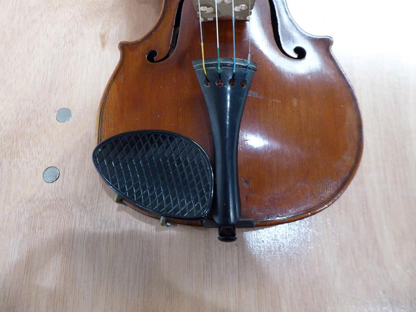 Violin 14'' two piece back, ebony fittings, labelled 'Giovanni Pistucci Napoli 1889'Some damage to - Image 11 of 24