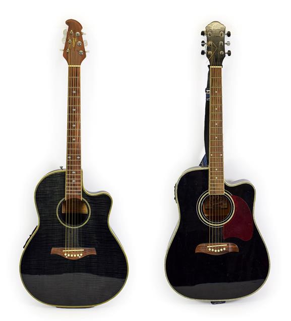 Two Electro-Acoustic Guitars (i) Tanglewood TMO 7NC bowl back with EMC Electronics FSE-3