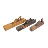 Three Large Wooden Try/Jointing Planes largest 22'' long (3)