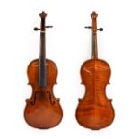 Violin 13 1/4'' two piece back, double purfling to front and back, labelled 'Giovan Paolo Maggini
