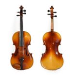 Viola 15 1/2'' two piece back labelled 'Oskar Bernhard Heinel 1927'