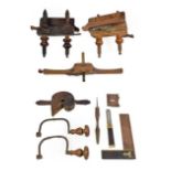 Various Woodworking Tools including two plough planes, router plane, two braces and a few other