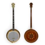 Paragon Artist Four String Banjo 11'' head, 22 frets, 28 lugs, removable concave resonator with