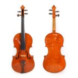 Violin 14'' one piece back, ebony fingerboard, with makers label 'John Mather Harrogate 1991 No.