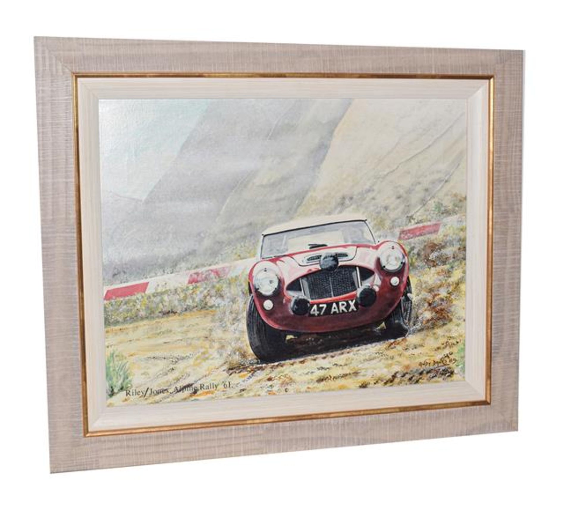 Andy Danks (Contemporary) Rally/Jones Alpine Rally 1961 car registration 47 ARX Signed and dated