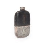 The Gordon Bennett Road Race, Ireland 1903: a silver plated souvenir winner's brandy flask, half