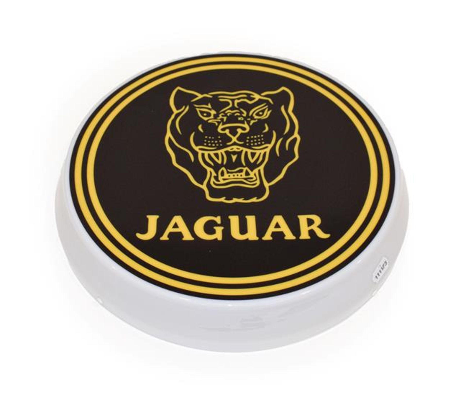 An Illuminated Car Display Sign: Jaguar, with low voltage transformer, 43cm diameter