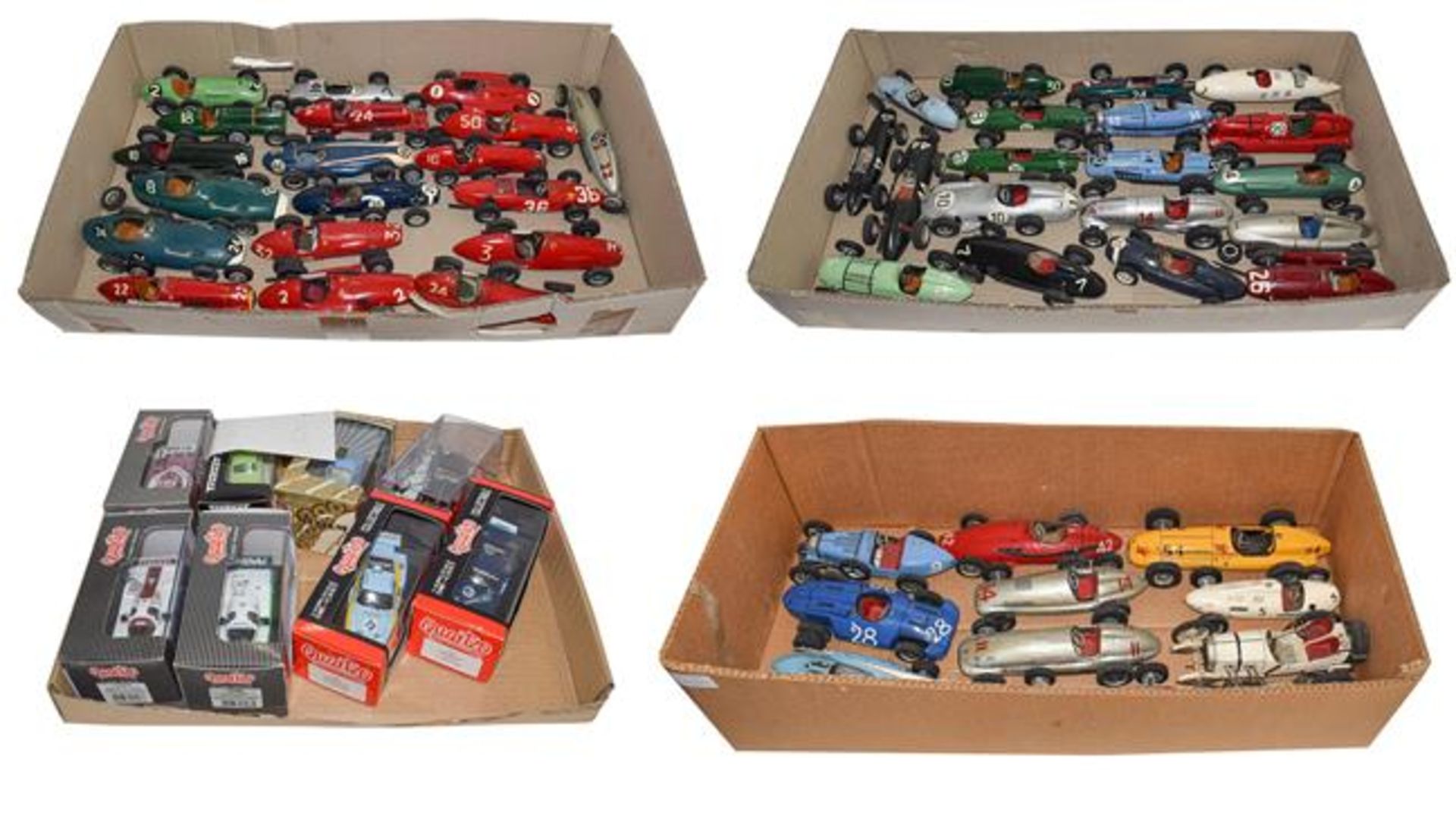 1950's Open Wheel Racing Cars: A Collection of Forty-Eight Scratch-Built Painted Wooden Models