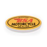 An Illuminated Car Display Sign: Authorised BSA Motorcycle Dealer, with low voltage transformer,