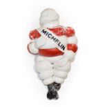 A Michelin Man Moulded Plastic Advertising Figure, as used on a truck, the underside with three