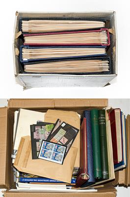 Worldwide accumulation in 2 Cartons, 1000s of stamps, m/ss, booklets and postal history, with