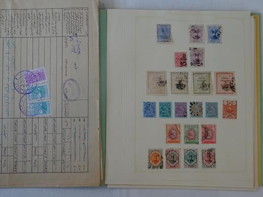 Worldwide, carton of old auction lots with Latin America country collections on vintage album pages, - Image 5 of 5