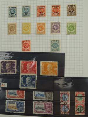 Worldwide, box-file of 1000+ mint and used stamps on cards, album pages and loose in packets, - Image 2 of 2