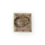 1878 £1 brown-lilac, SG 129, sound used with neat barred cancel, displayed in a ''Westminster''