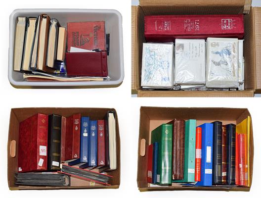 Large Worldwide Accumulation In Four Boxes incl. Commonwealth in stockbooks with much KGVI material,