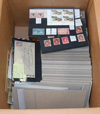 Foreign Countries, a collector's accumulation on over 400 stockcards with several stamps on each,