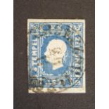 Austria. 1858 (1k.05) blue newspaper stamp, SG.N28, used with neat cds, strong colour, four margins,