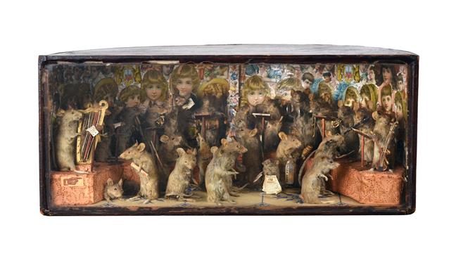 Taxidermy: An Anthropomorphic Mice Diorama titled ''The Band of Hope'', circa mid-late 19th century,