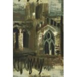 John Egerton Christmas Piper CH (1903-1992) ''Northern Cathedral'' (1960) for Arthur Sanderson &