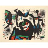 Joan Miró (1893-1983) Spanish Abstract Signed and numbered 59/75, lithograph, 63cm by 83cm Artist'