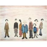 After Laurence Stephen Lowry RBA, RA (1887-1976) ''His Family'' Signed, with the blindstamp for