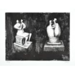 Henry Moore OM, CH, FBA, RBS (1898-1986) Figure groups Signed in pencil and numbered 46/75,