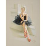 Kay Boyce (Contemporary) ''Black Swan'' Signed, pastel, 32cm by 24cm Artist's Resale Rights/Droit de