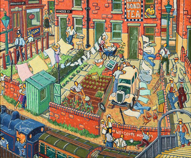 Joe Scarborough (b.1938) ''Hancock Crescent Gardens'' Signed and dated (19)93, oil on canvas, 49.5cm