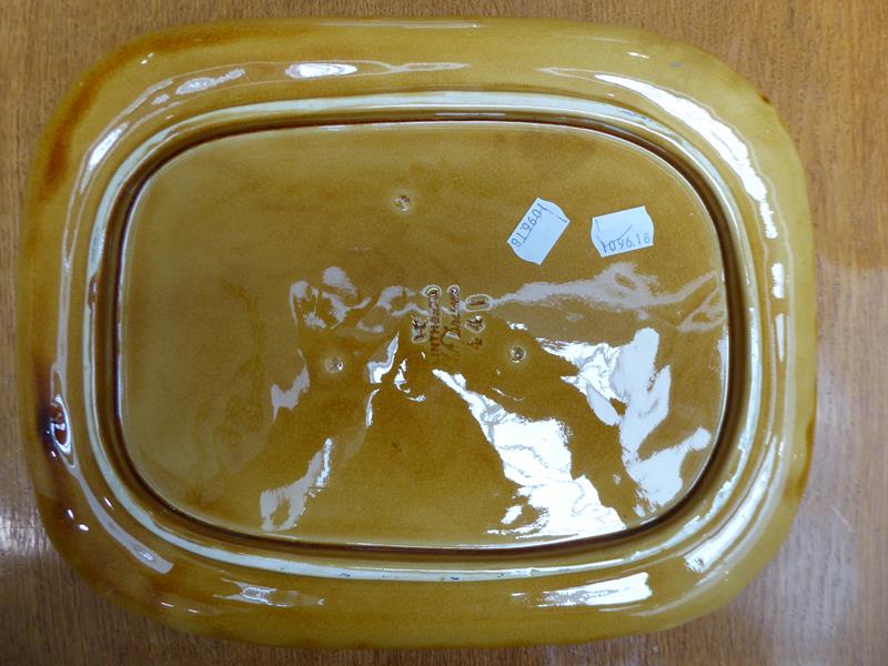 Christopher Dresser (Scottish, 1834-1904) for Linthorpe Pottery: A Tray, decorated with water - Image 5 of 7