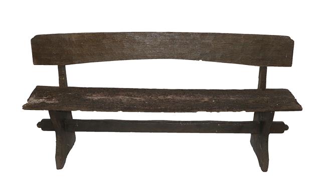 Gnomeman: Thomas Whittaker (1912-1991) (Littlebeck): An English Oak Garden Bench, plank back and