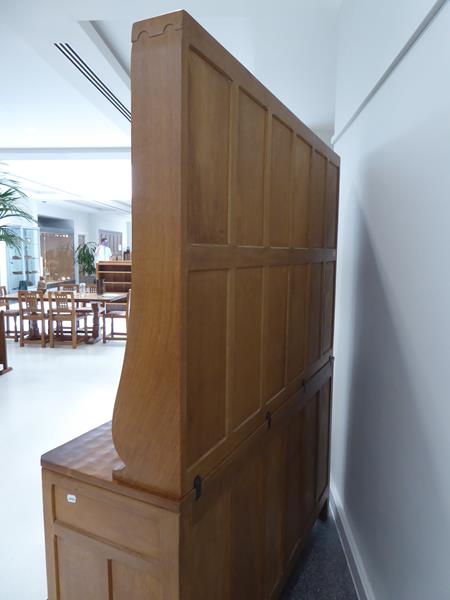 Workshop of Robert Mouseman Thompson (Kilburn): An English Oak Panelled 5ft Welsh Dresser, the - Image 12 of 23