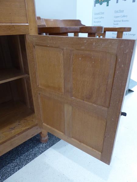 Workshop of Robert Mouseman Thompson (Kilburn): An English Oak Panelled 5ft Welsh Dresser, the - Image 23 of 23