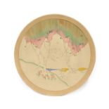 Clarice Cliff (1899-1972): A Taormina Circular Wall Plaque, printed marks, 45cm diameter See