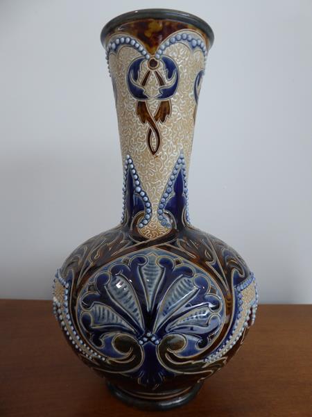 Eliza Simmance (working 1873-1928): A Pair of Doulton Lambeth Stoneware Vases, decorated with - Image 9 of 15