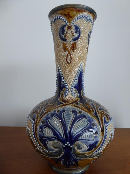 Eliza Simmance (working 1873-1928): A Pair of Doulton Lambeth Stoneware Vases, decorated with - Image 7 of 15