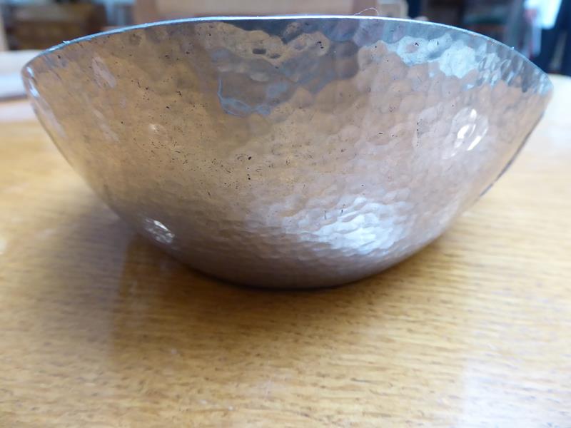 Archibald Knox (1864-1933) for Liberty & Co: A Tudric Pewter Bowl, model 0535, with cast and pierced - Image 8 of 15